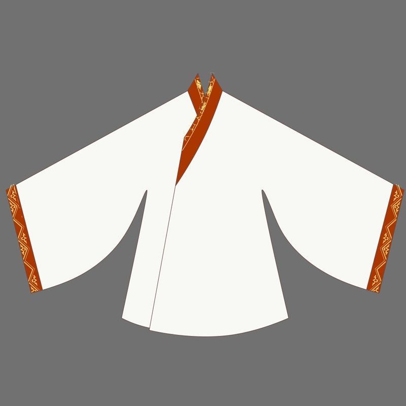 [The East 东方] Ming Dynasty | Round-neck Robe with Cape | Detailed Embroidery | Wide Sleeves | Unisex