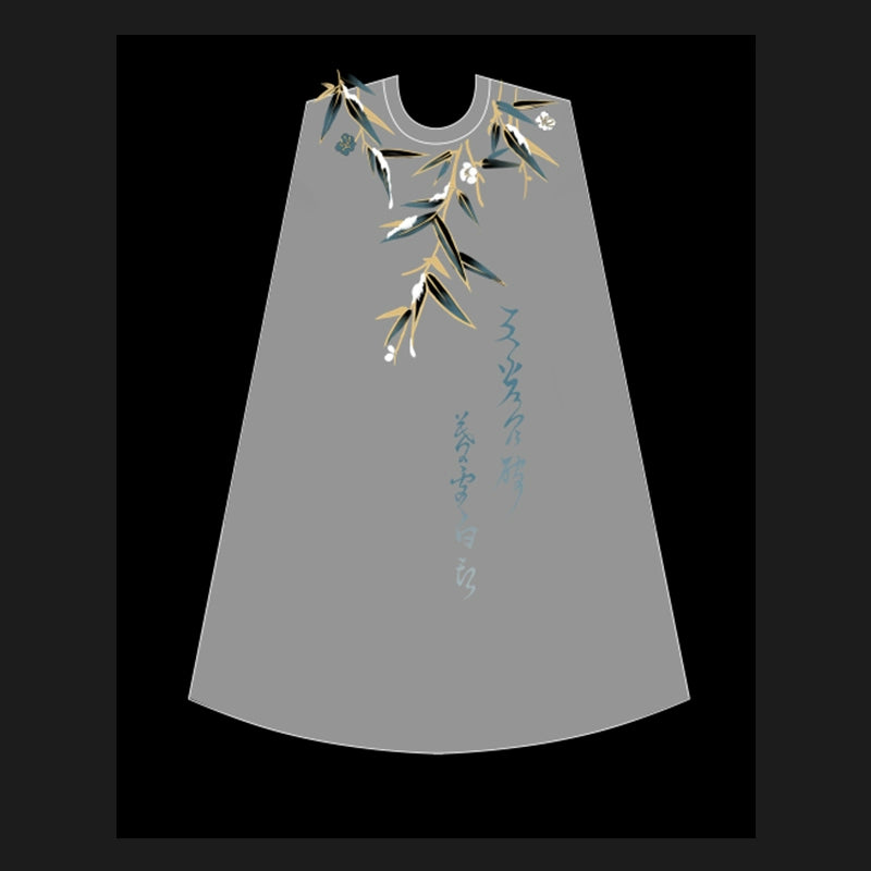 [Bai Yu Jing 白玉京] Ming Dynasty | Round-neck Robe | Vest | Detailed Embroidery | Wide Sleeves | Unisex