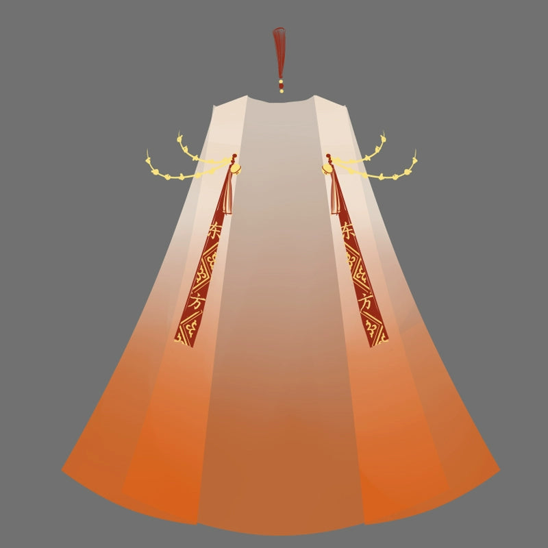 [The East 东方] Ming Dynasty | Round-neck Robe with Cape | Detailed Embroidery | Wide Sleeves | Unisex