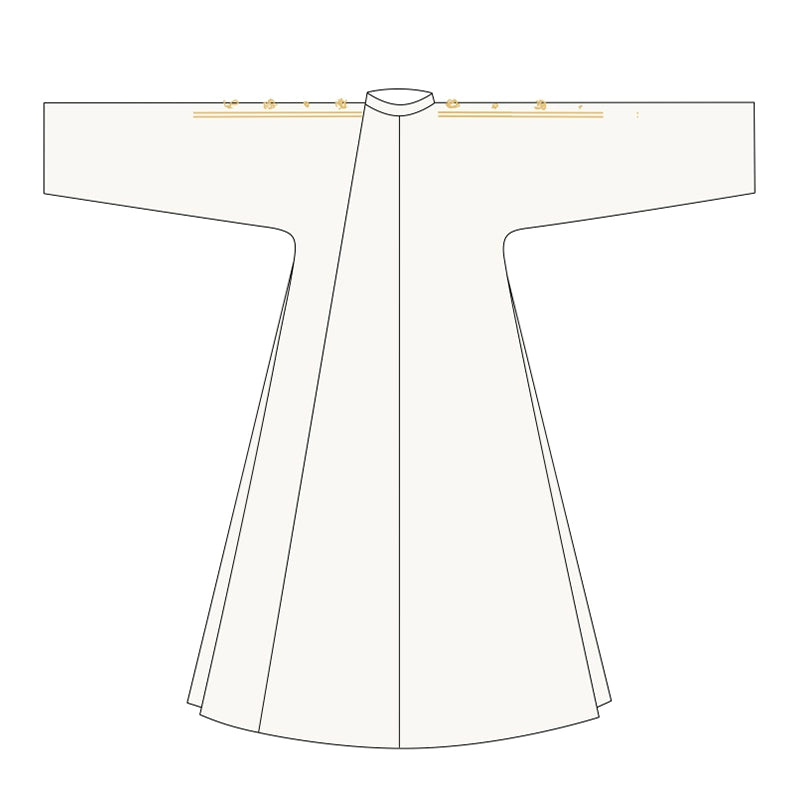 [Tian Guang 天光] Tang Dynasty | Round-neck Robe with Vest | Embroidered | Unisex