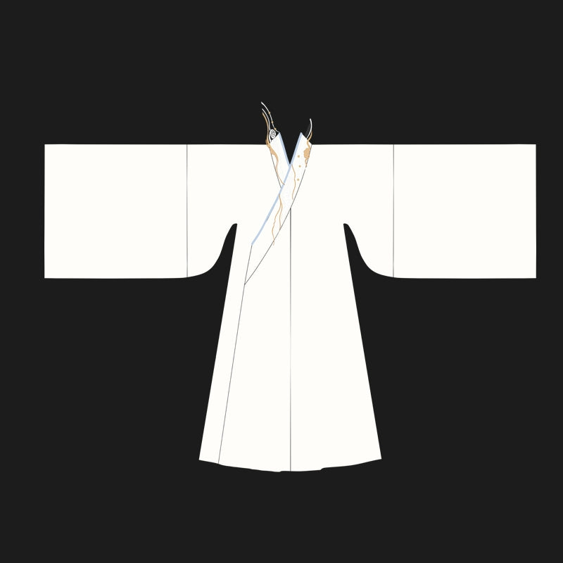 [Bai Yu Jing 白玉京] Ming Dynasty | Round-neck Robe | Vest | Detailed Embroidery | Wide Sleeves | Unisex